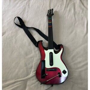 Nintendo Wii Guitar Hero Controller Red Starburst With Strap 95911805
